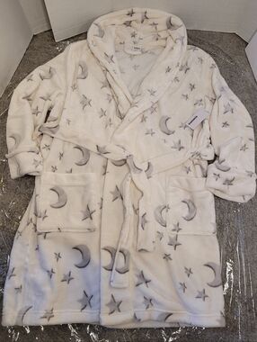 Plush Fleece Robe Moons and Stars NWT Size Large